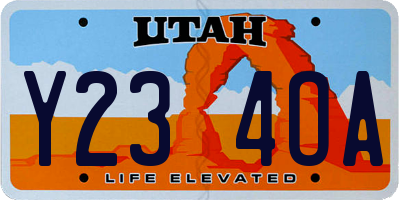 UT license plate Y234OA