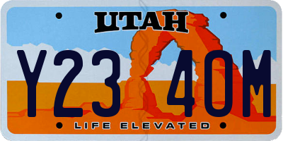 UT license plate Y234OM