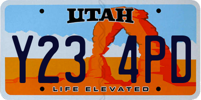 UT license plate Y234PD