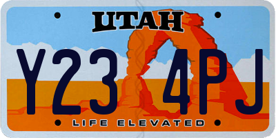 UT license plate Y234PJ