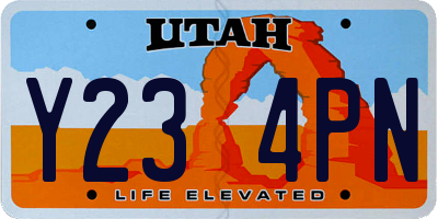 UT license plate Y234PN