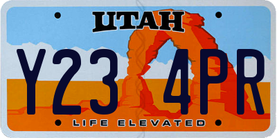 UT license plate Y234PR