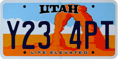 UT license plate Y234PT