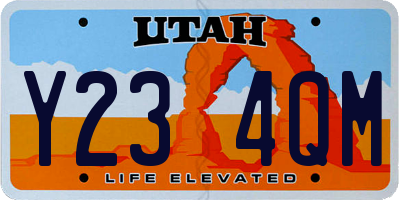 UT license plate Y234QM