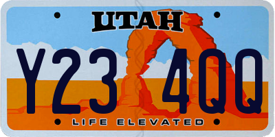UT license plate Y234QQ