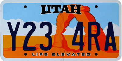 UT license plate Y234RA