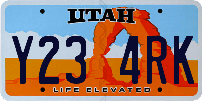 UT license plate Y234RK