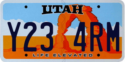 UT license plate Y234RM