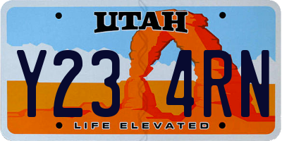 UT license plate Y234RN