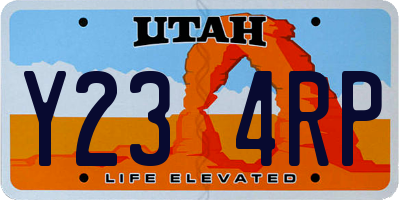 UT license plate Y234RP