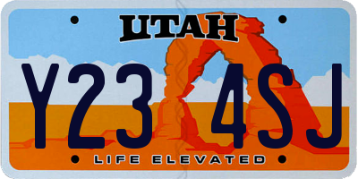 UT license plate Y234SJ