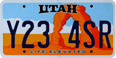 UT license plate Y234SR