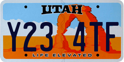 UT license plate Y234TF
