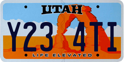 UT license plate Y234TI