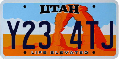 UT license plate Y234TJ