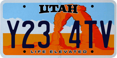 UT license plate Y234TV