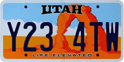 UT license plate Y234TW