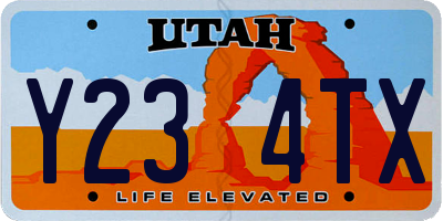 UT license plate Y234TX