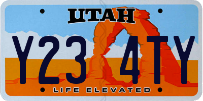 UT license plate Y234TY