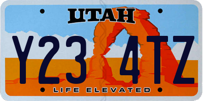 UT license plate Y234TZ
