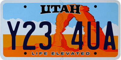 UT license plate Y234UA