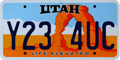 UT license plate Y234UC