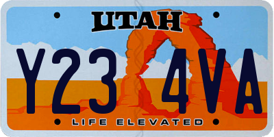 UT license plate Y234VA