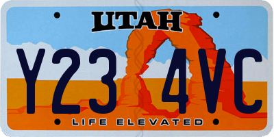 UT license plate Y234VC