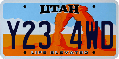 UT license plate Y234WD