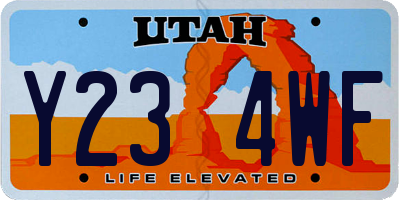 UT license plate Y234WF