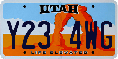 UT license plate Y234WG