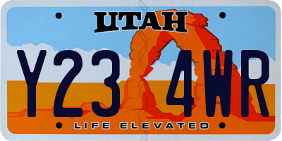 UT license plate Y234WR