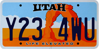 UT license plate Y234WU