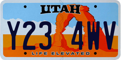 UT license plate Y234WV
