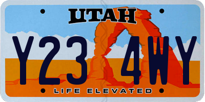 UT license plate Y234WY