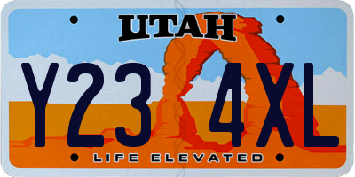 UT license plate Y234XL