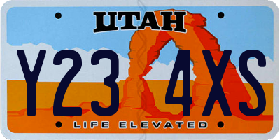 UT license plate Y234XS