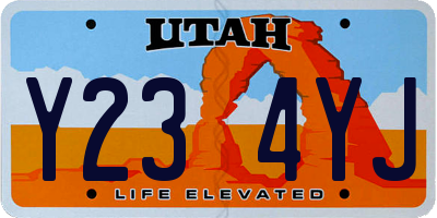 UT license plate Y234YJ