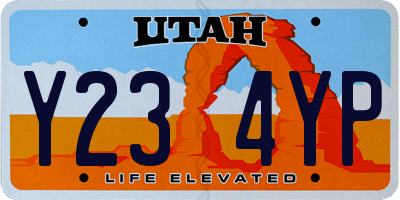 UT license plate Y234YP