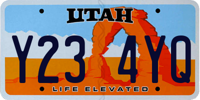 UT license plate Y234YQ
