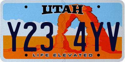 UT license plate Y234YV