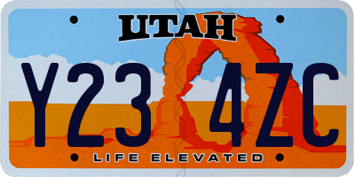 UT license plate Y234ZC