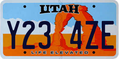 UT license plate Y234ZE