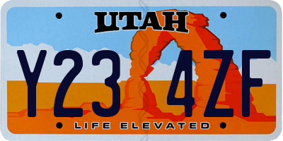 UT license plate Y234ZF