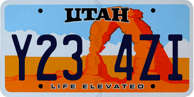UT license plate Y234ZI