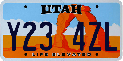 UT license plate Y234ZL