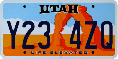 UT license plate Y234ZQ