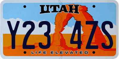 UT license plate Y234ZS