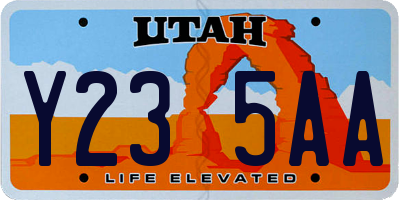 UT license plate Y235AA
