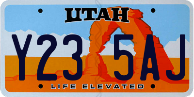 UT license plate Y235AJ